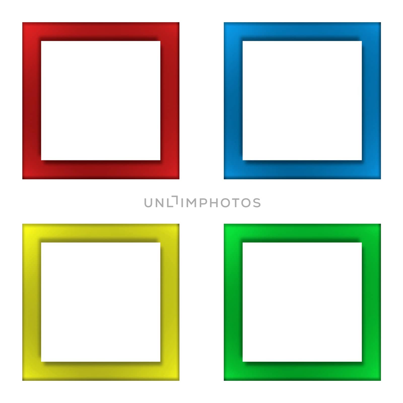 Illustration abstract squares isolated against a white background