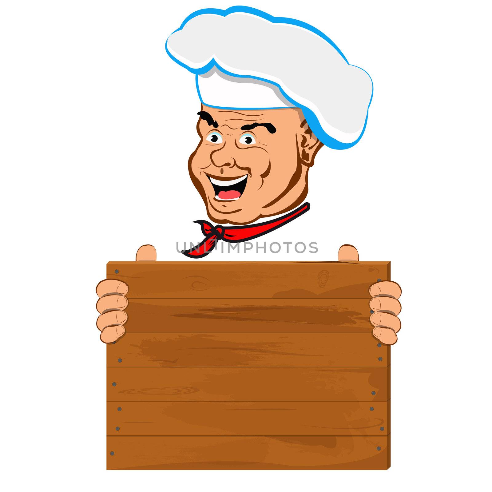 Happy joyful Chef and  your menu by sergey150770SV