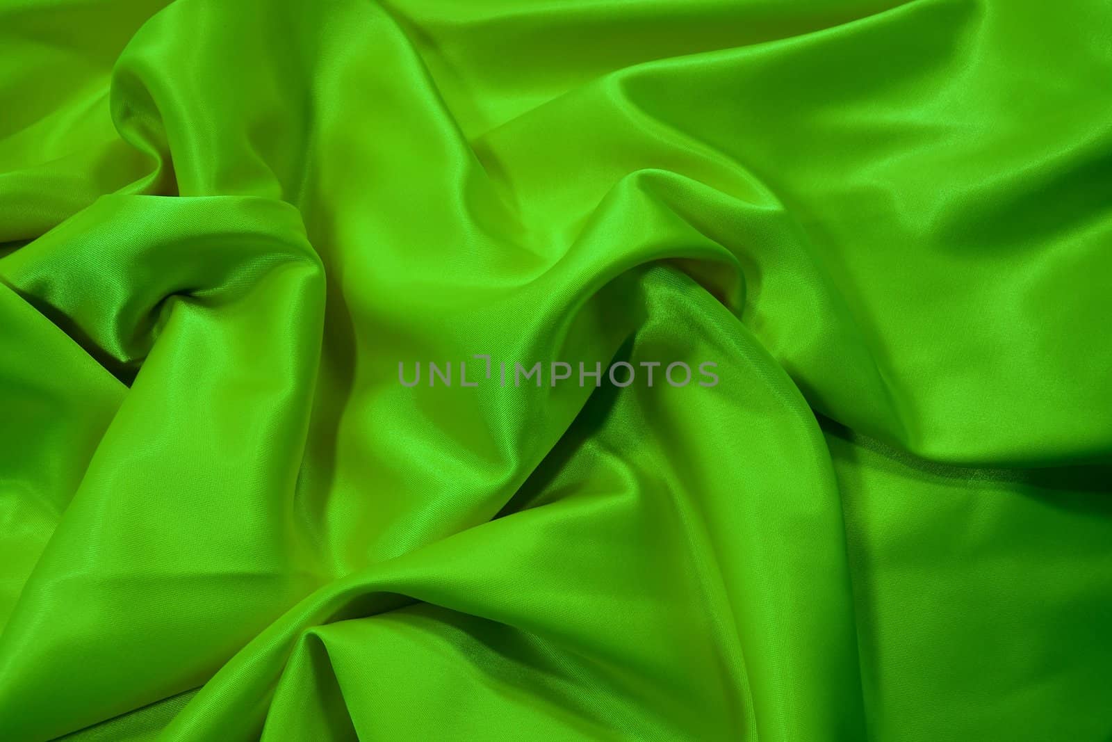 green silk material by iness007