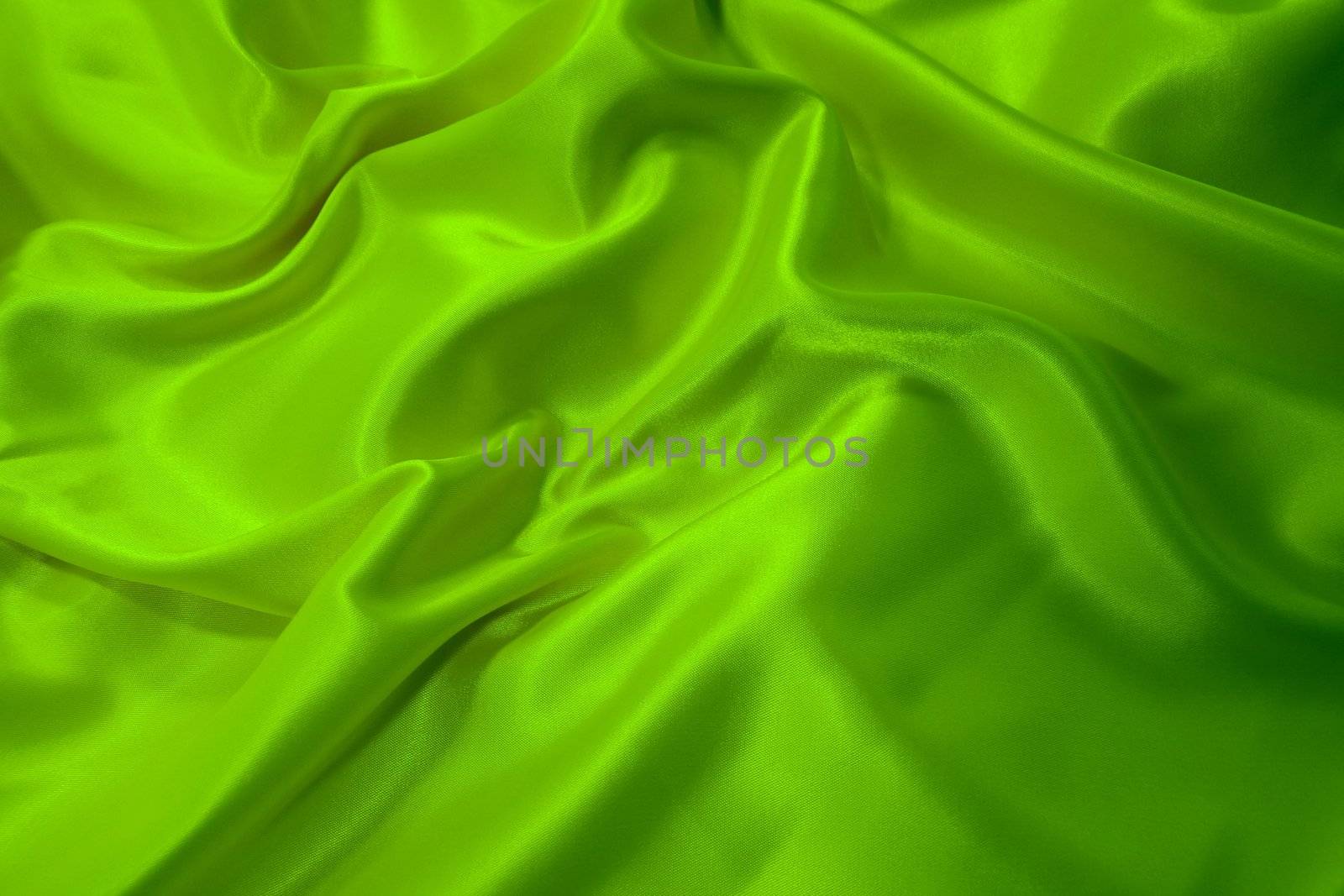 green silk material by iness007