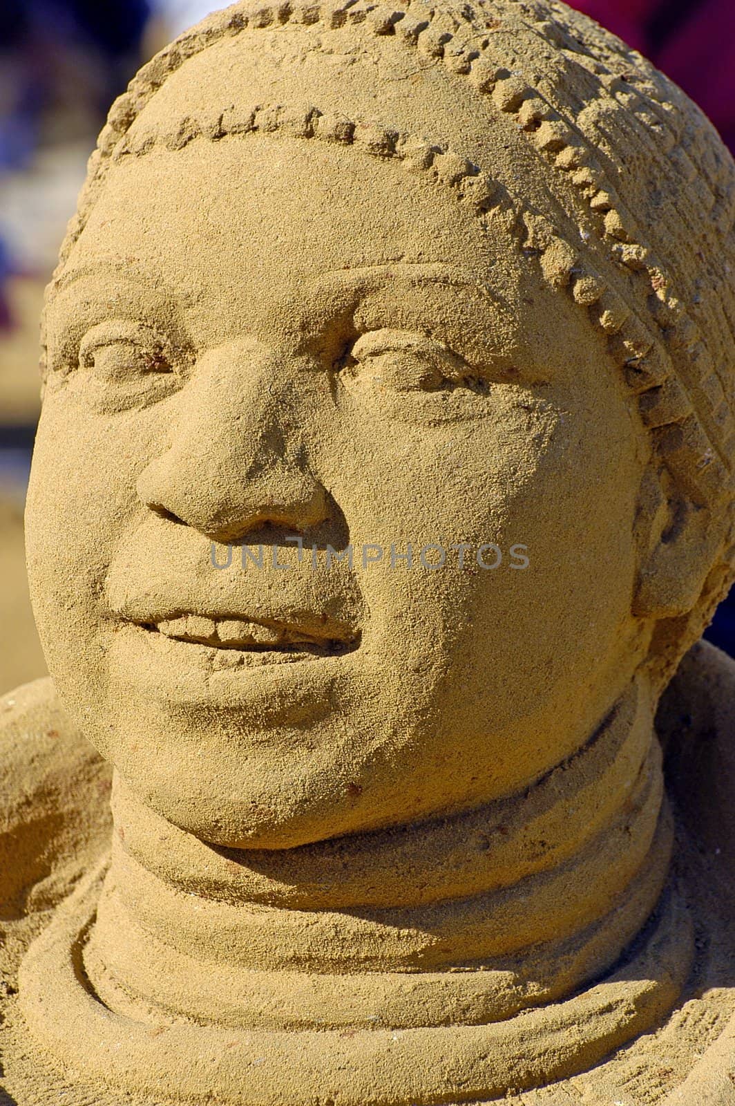 exposure of sand sculptures in France to Touquet on the topic of Africa