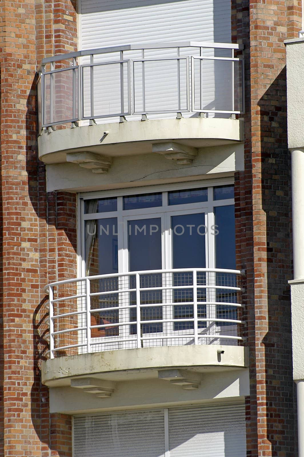 frontage of building of Touquet in the north of France                                