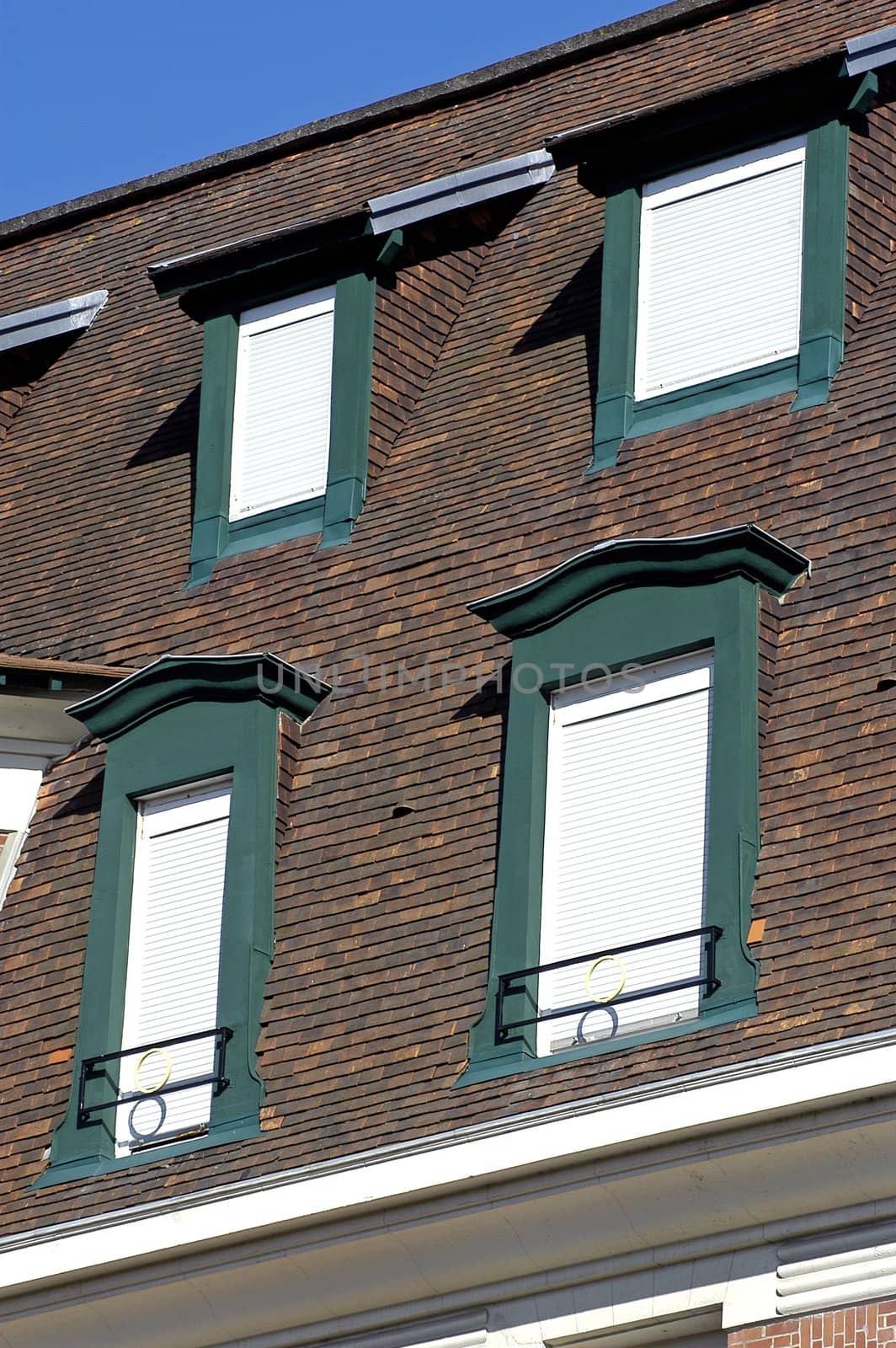 frontage of building of Touquet in the north of France                                