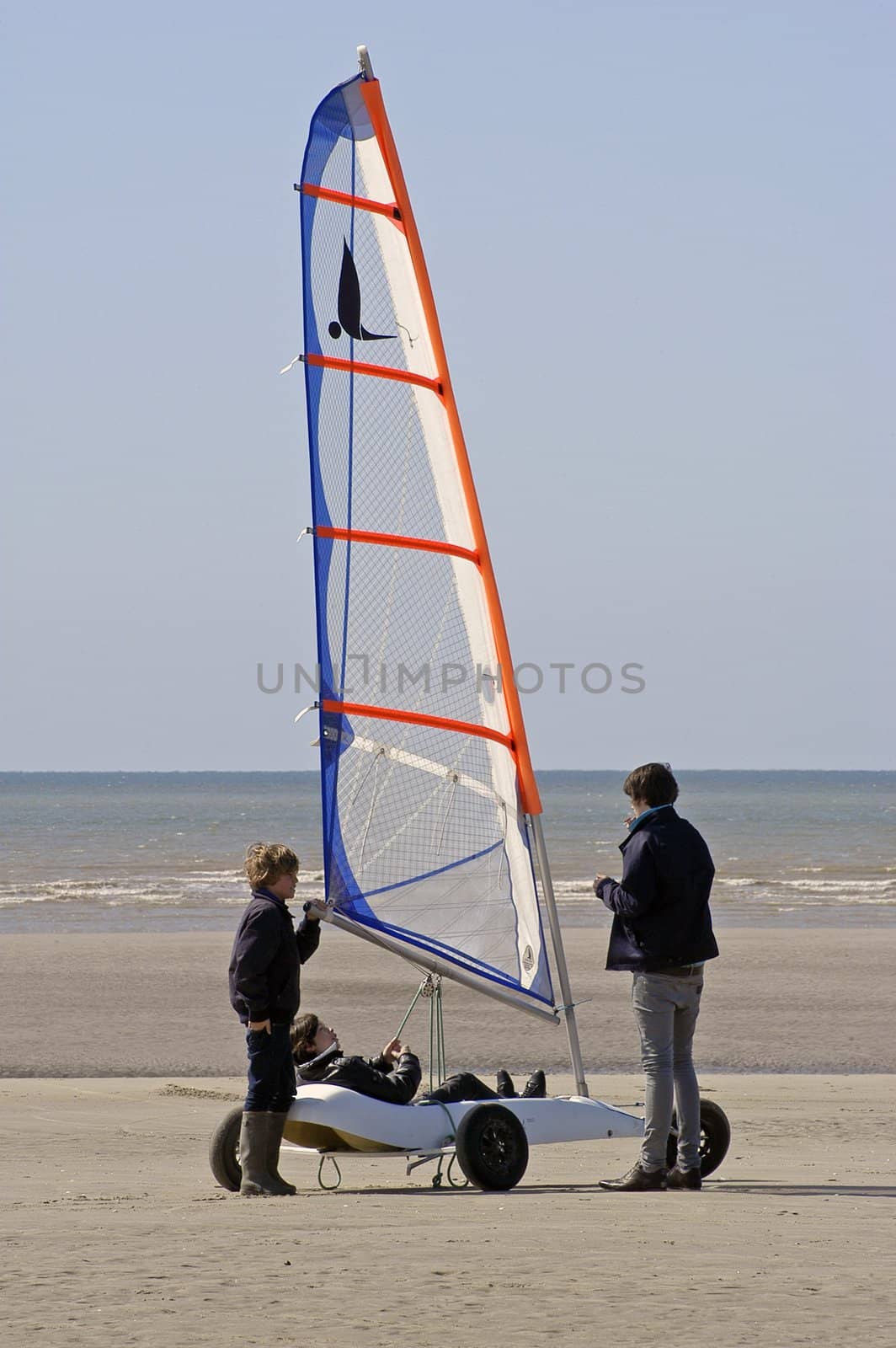 sailing on the beach