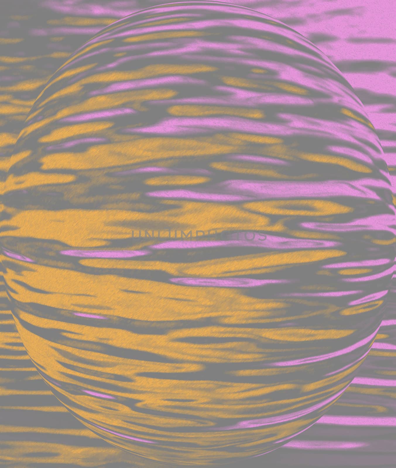 Pink and orange abstract background with sphere illustration
