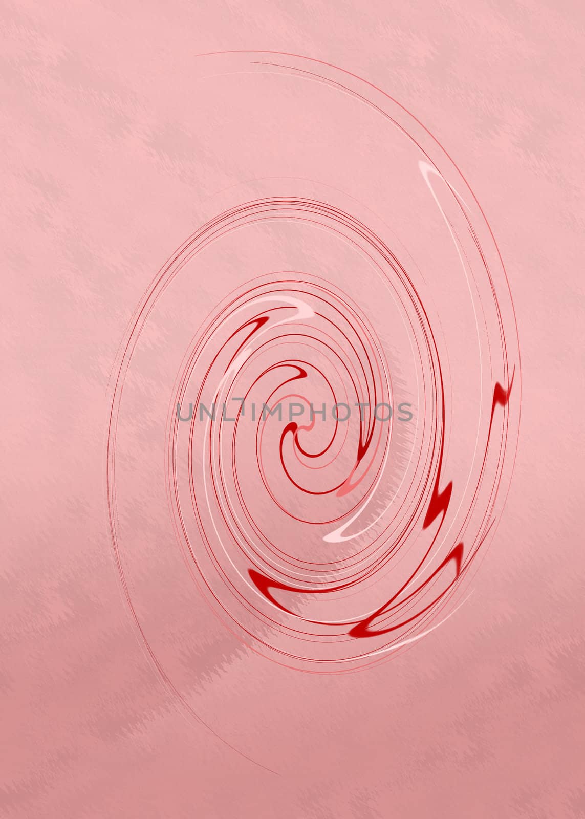 Pink and red swirl background with retro shapes
