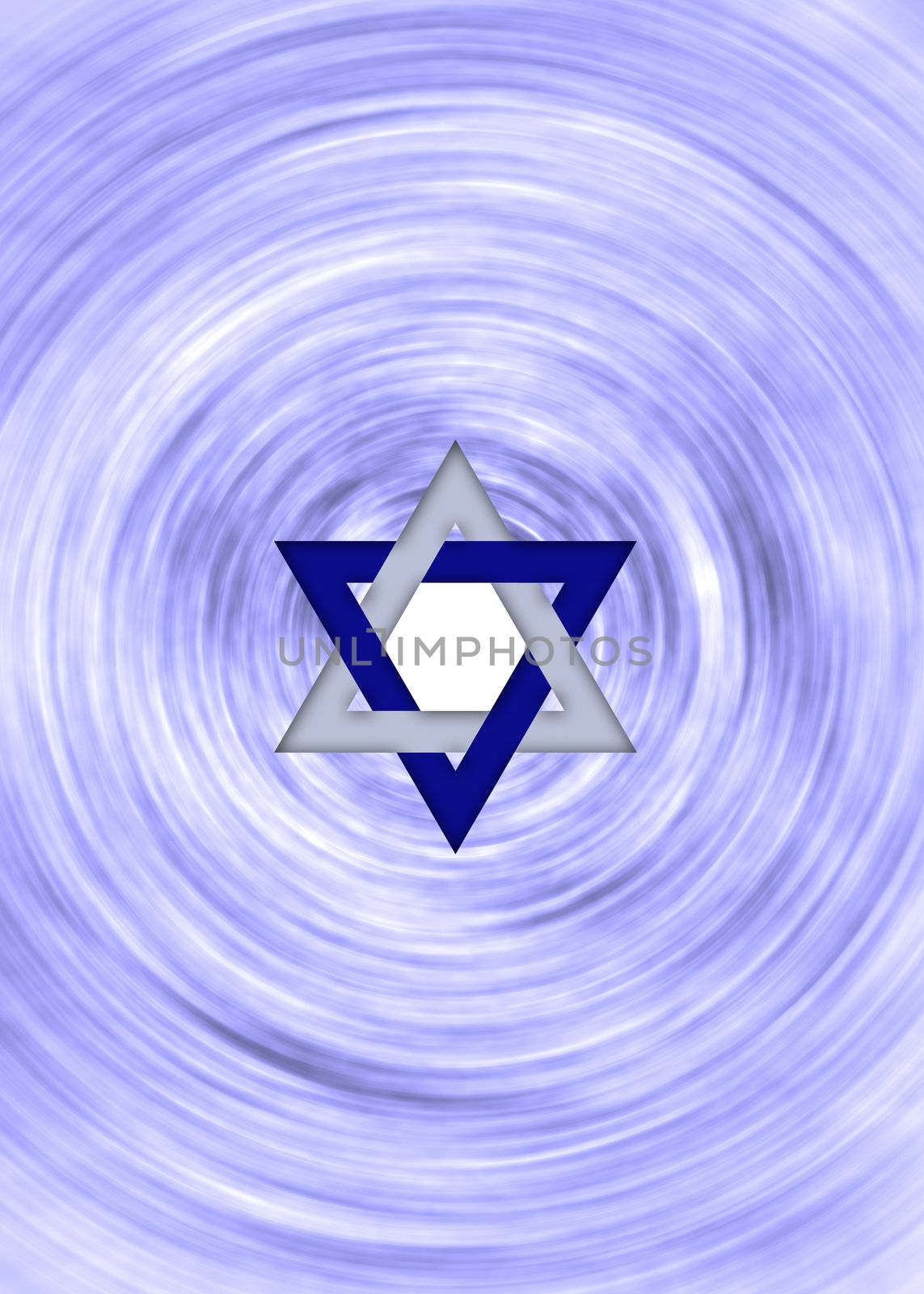 Jewish star of david background illustration with blue and silver colors
