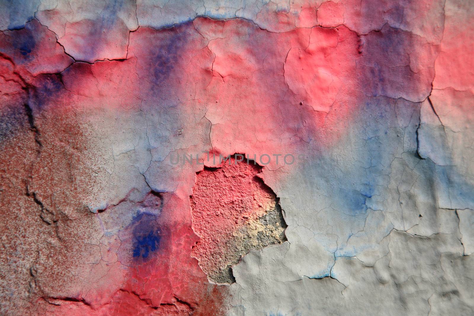 graffiti and  on an old wall