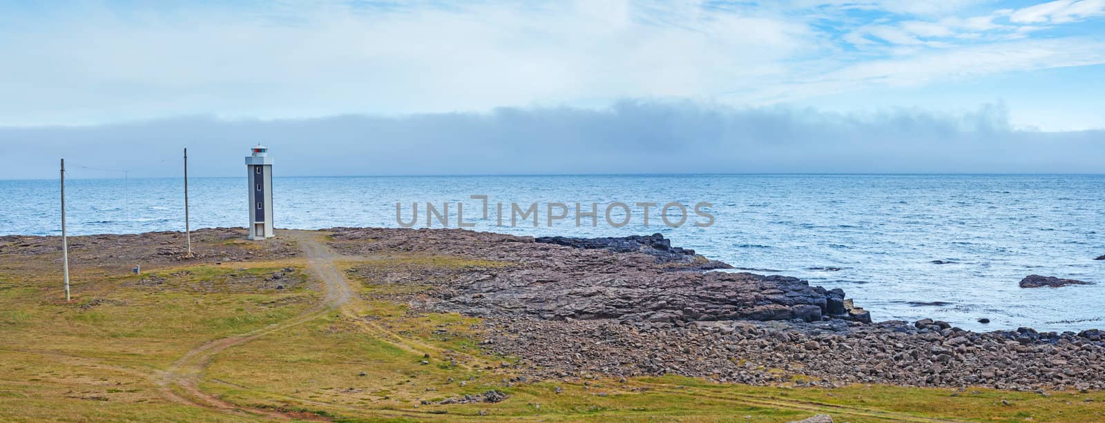 North Iceland Sea Landscape With Lighthouse by maxoliki