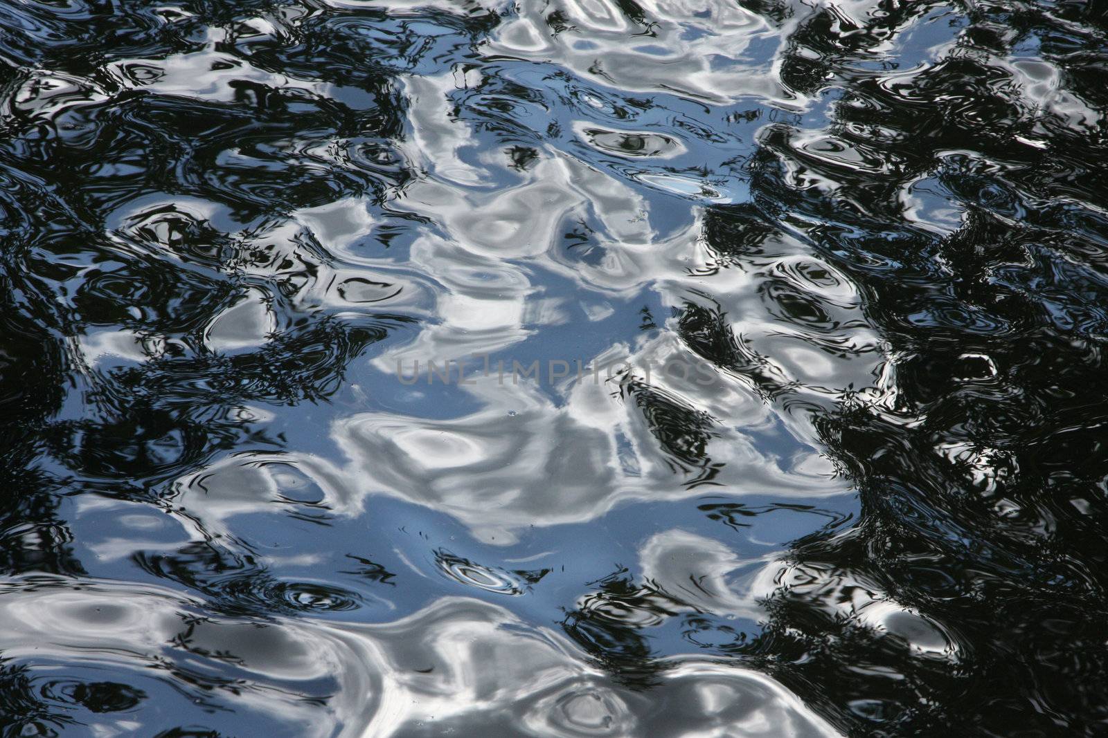blue water surface of a lake in denmark in spring