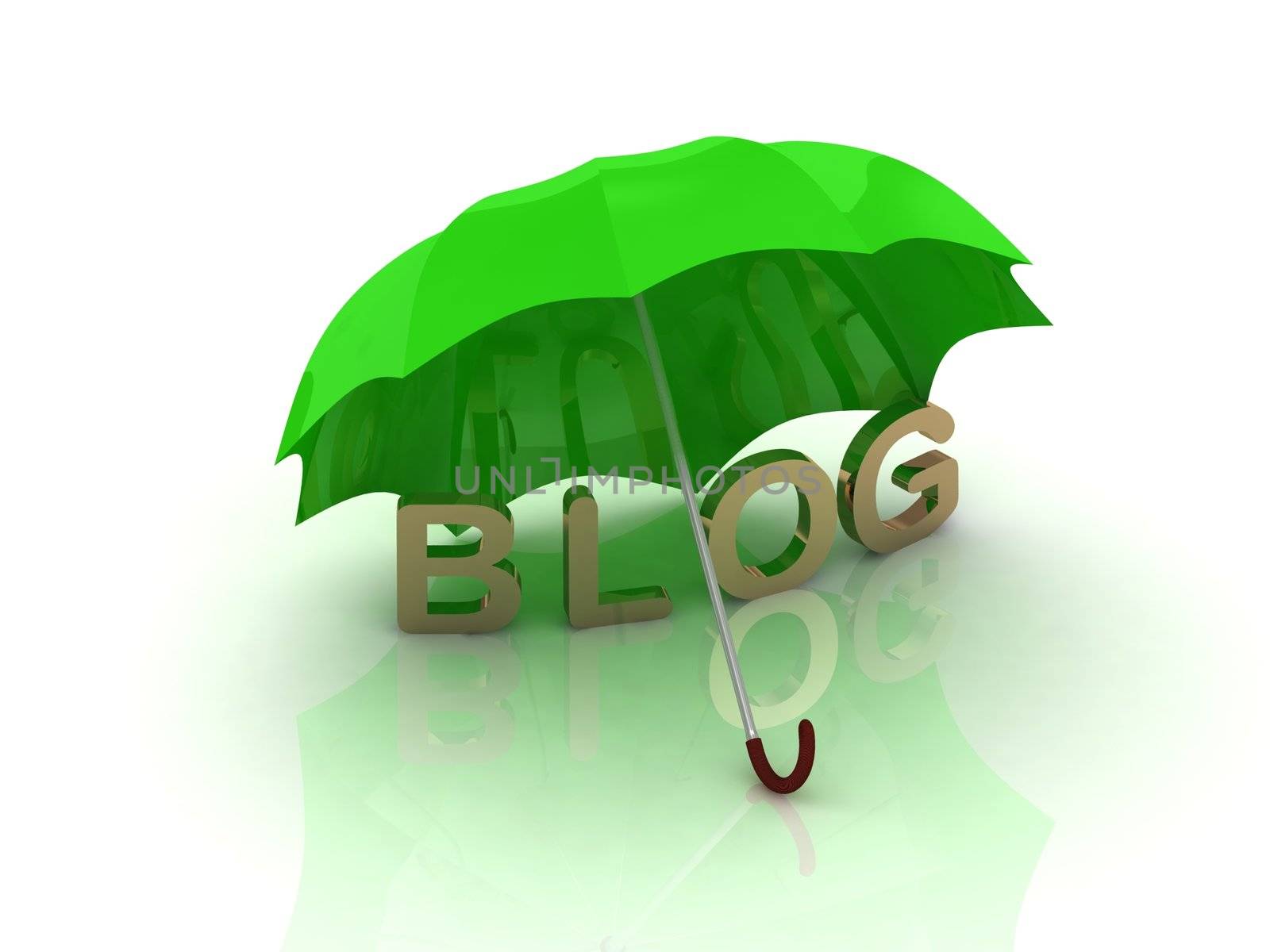 abstraction of the blog under the green umbrella