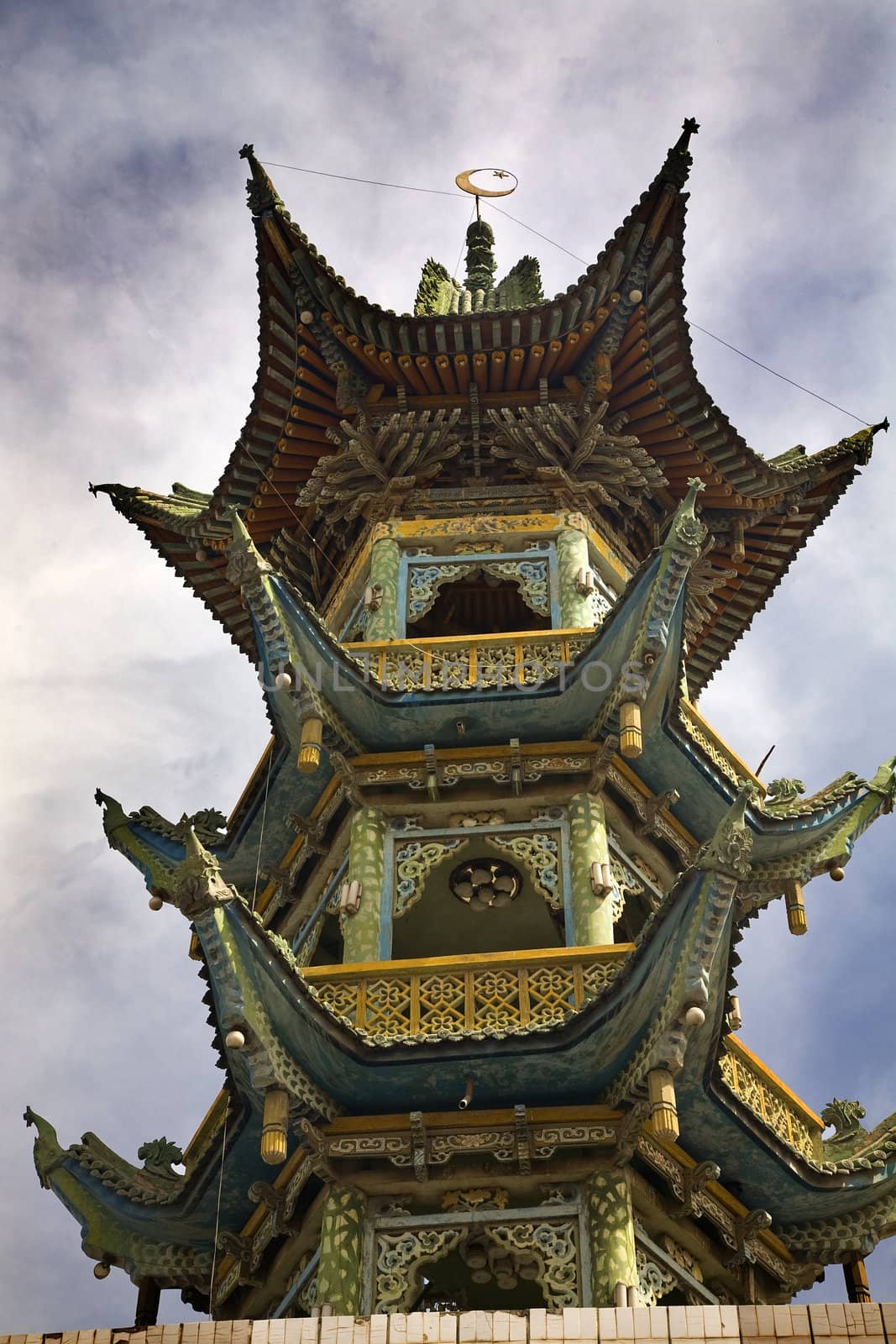 Tuan Jie Bei Si, United North Temple Chinese Mosque with Chinese style pagoda, Lanzhou, Gansu Province, China Uighur area

Resubmit--In response to comments from reviewer have further processed image to reduce noise, sharpen focus, clean sensor spots and adjust lighting.