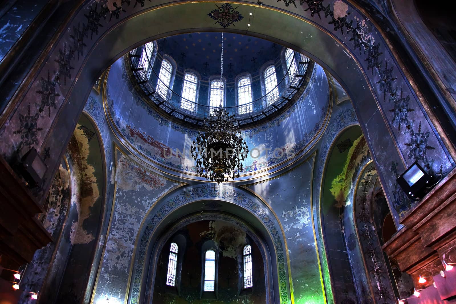 Saint Sofia Russian Orthordox Church Interior Dome Harbin China  Largest Russian Orthordox Church in China.  Built in the early 1900s, now a museum in Harbin.