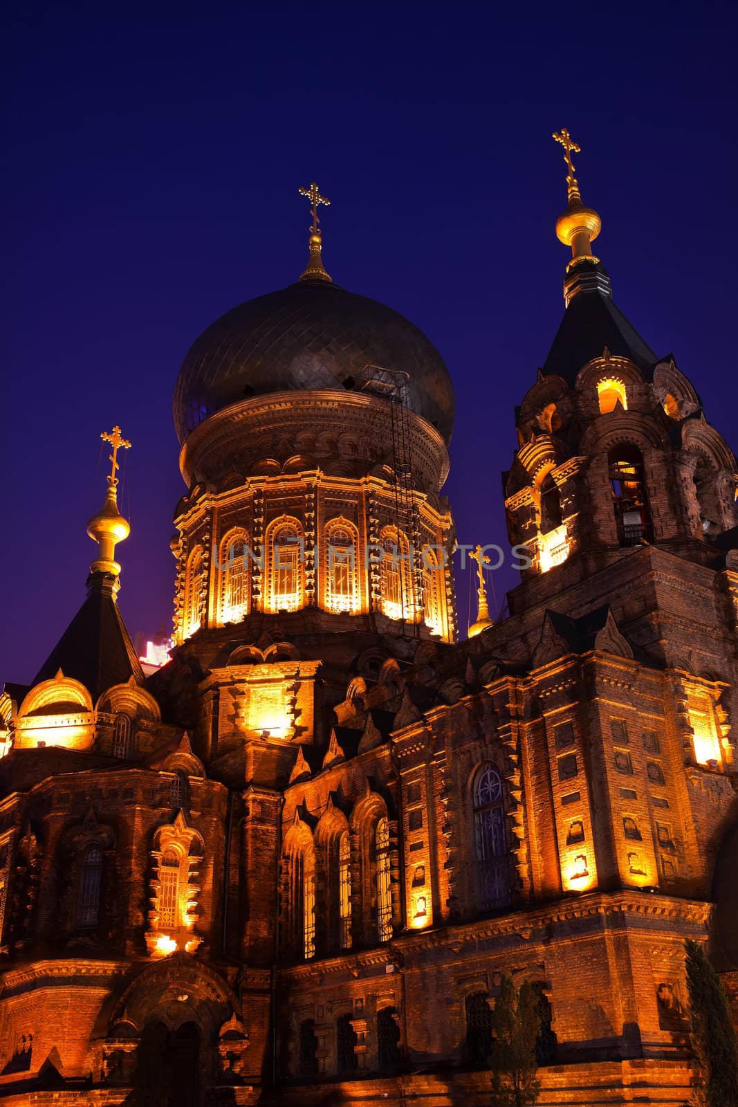 Saint Sofia Russian Orthodox Church Dome Details Harbin China by bill_perry