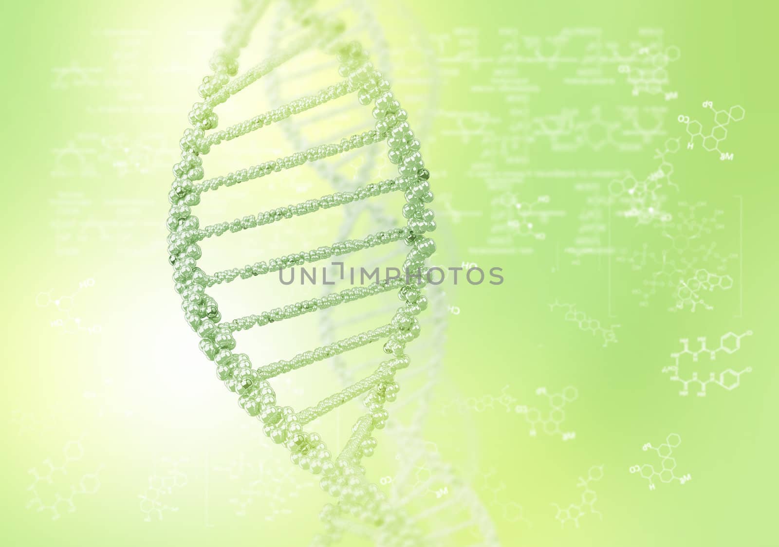 DNA helix against the colored background, scientific conceptual background