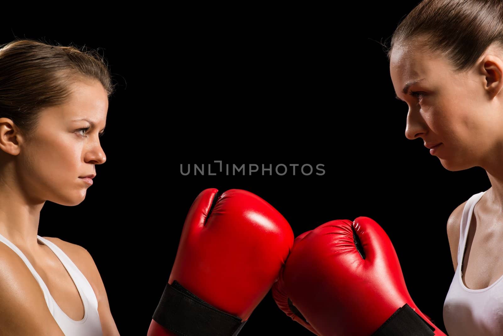 confrontation between the two women boxers by adam121