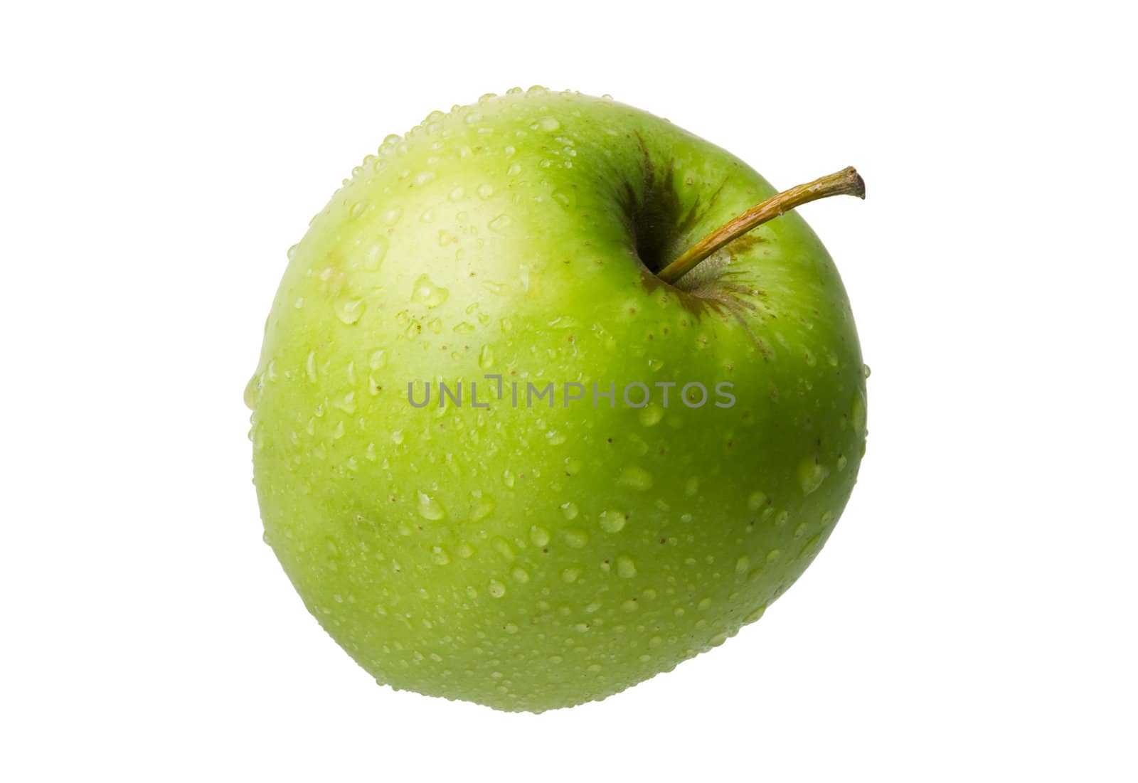 Green apple isolated on white background..
