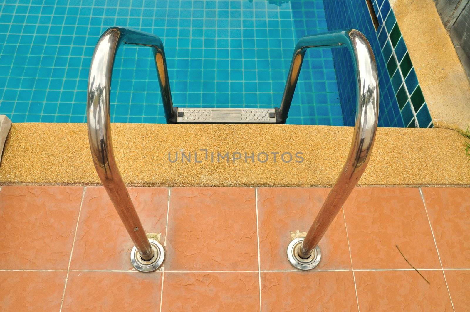 Swimming pool ladder in Bangkok, Thailand