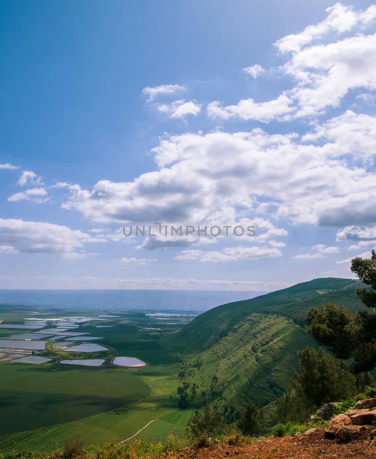 Mount Gilboa view from the top ,Israel by Zhukow