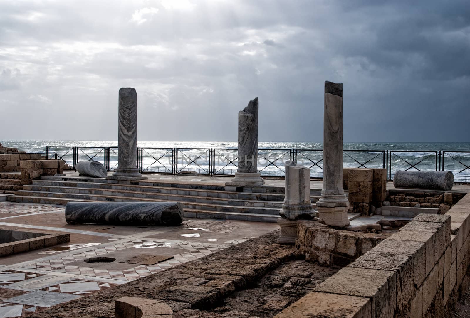 Caesarea park of ruins, Israel by Zhukow