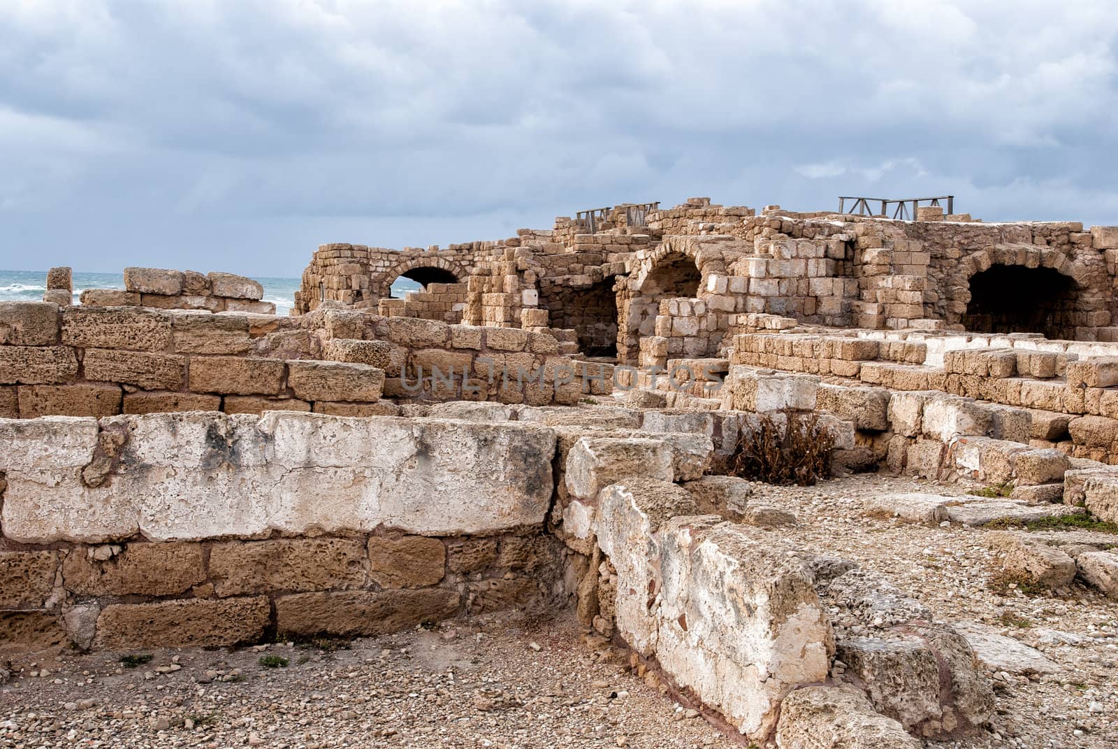 Ruins of roman period in caesarea by Zhukow