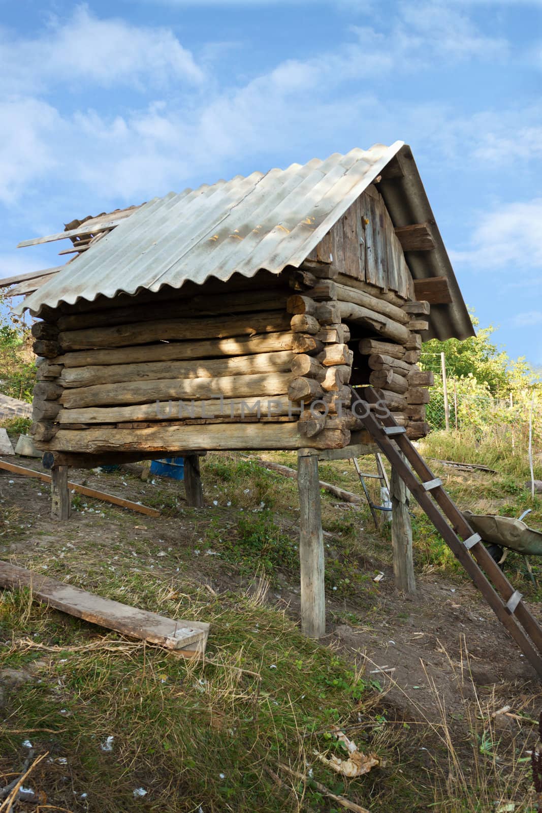 Old storage shed in the peasant economy