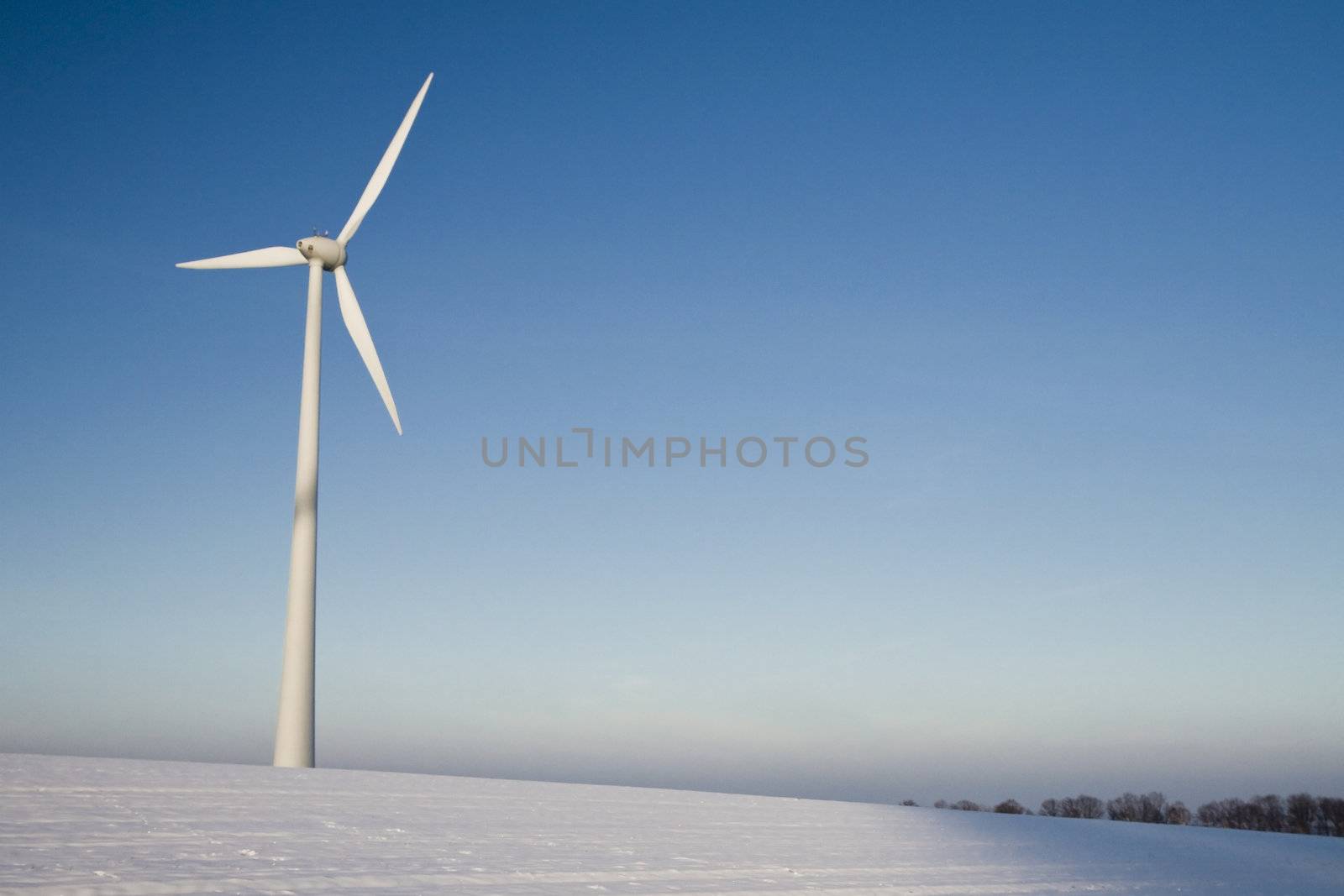 Windmill in cold winter by Gbuglok