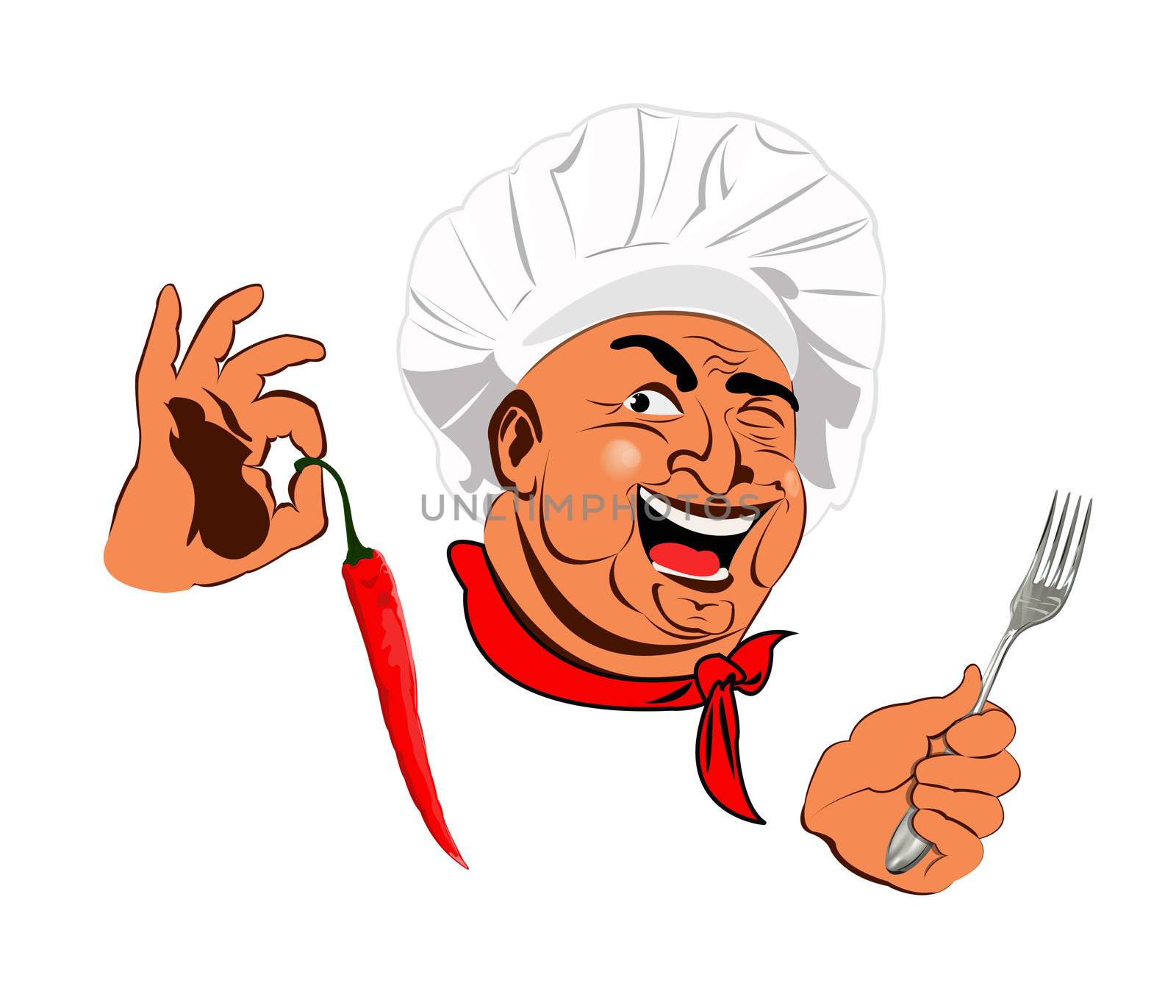 Funny Chef.Best food for gourmet