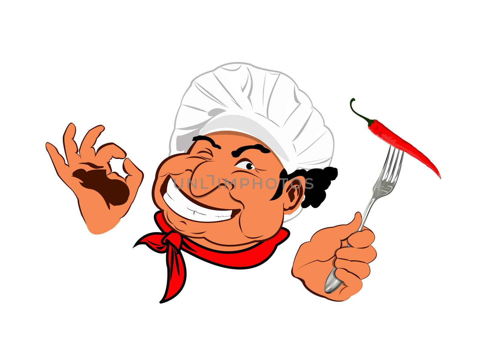 Funny Chef.Best food for gourmet