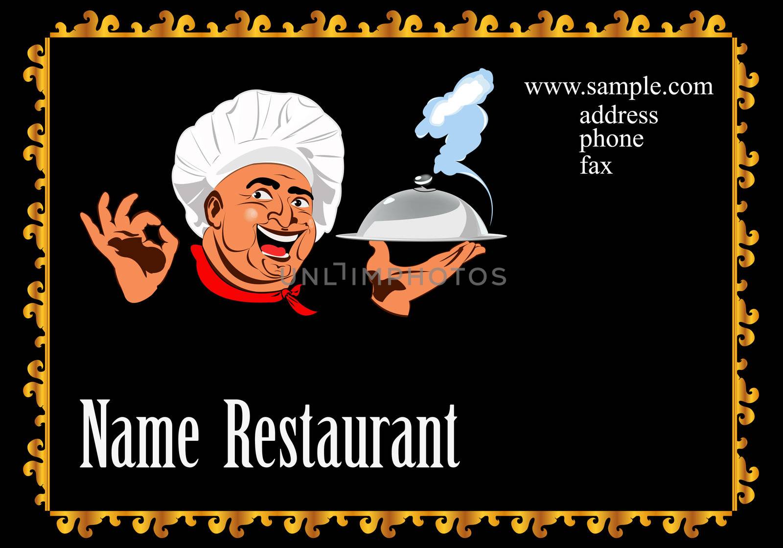 Business design card your restaurant