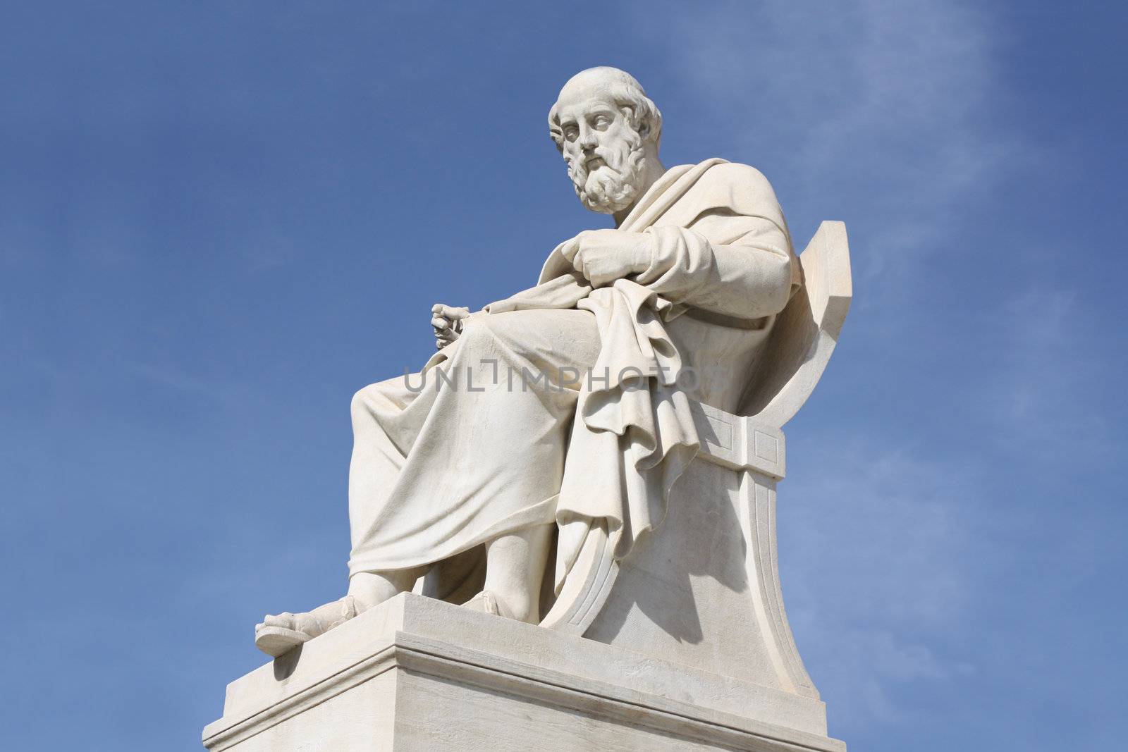 Statue of philosopher Plato in Athens, Greece by Brigida_Soriano