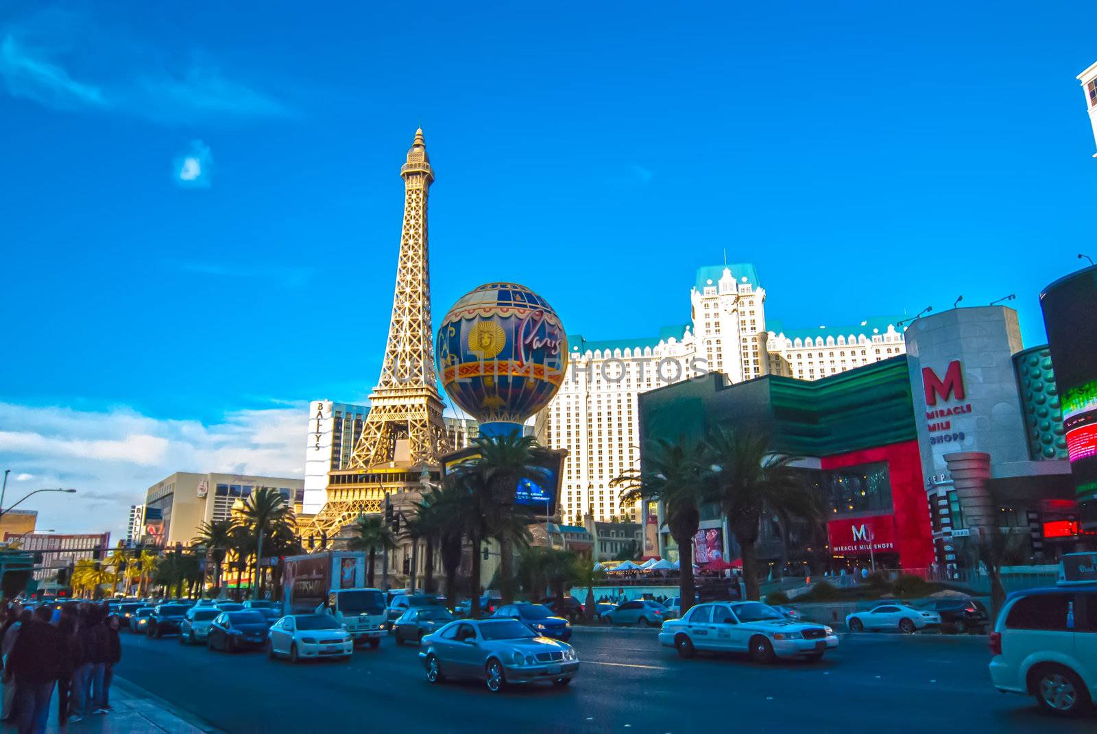 World famous Vegas Strip in Las Vegas, Nevada as seen on February 6, 2013. Stretching 4.2 miles, the Strip is home to the largest hotels and casinos in the world.