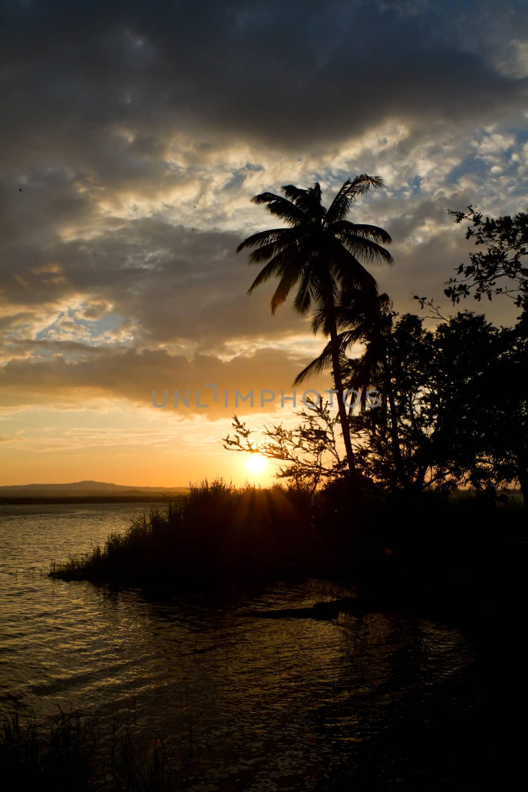 A stunning sunset over the lake in Granada Nicaragua