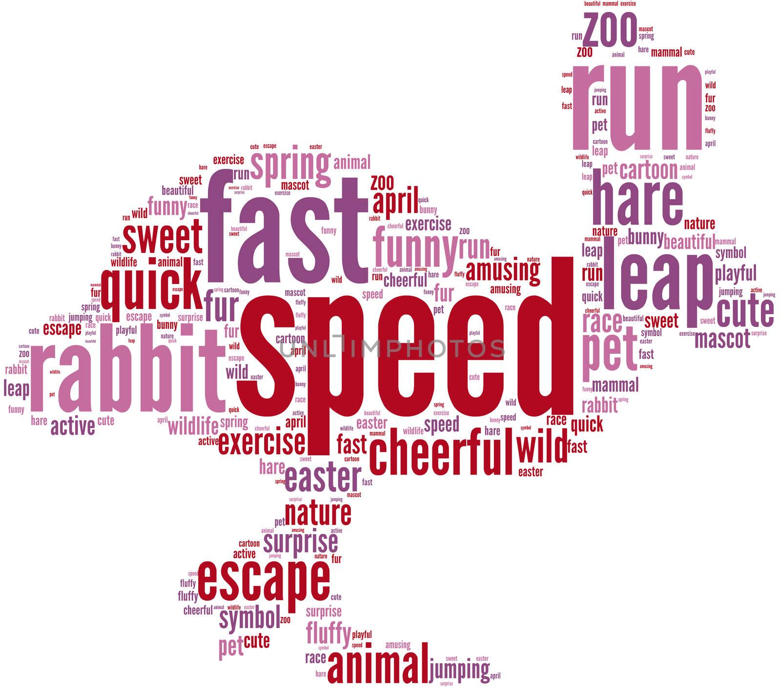 rabbit shaped tag cloud by lifeinapixel
