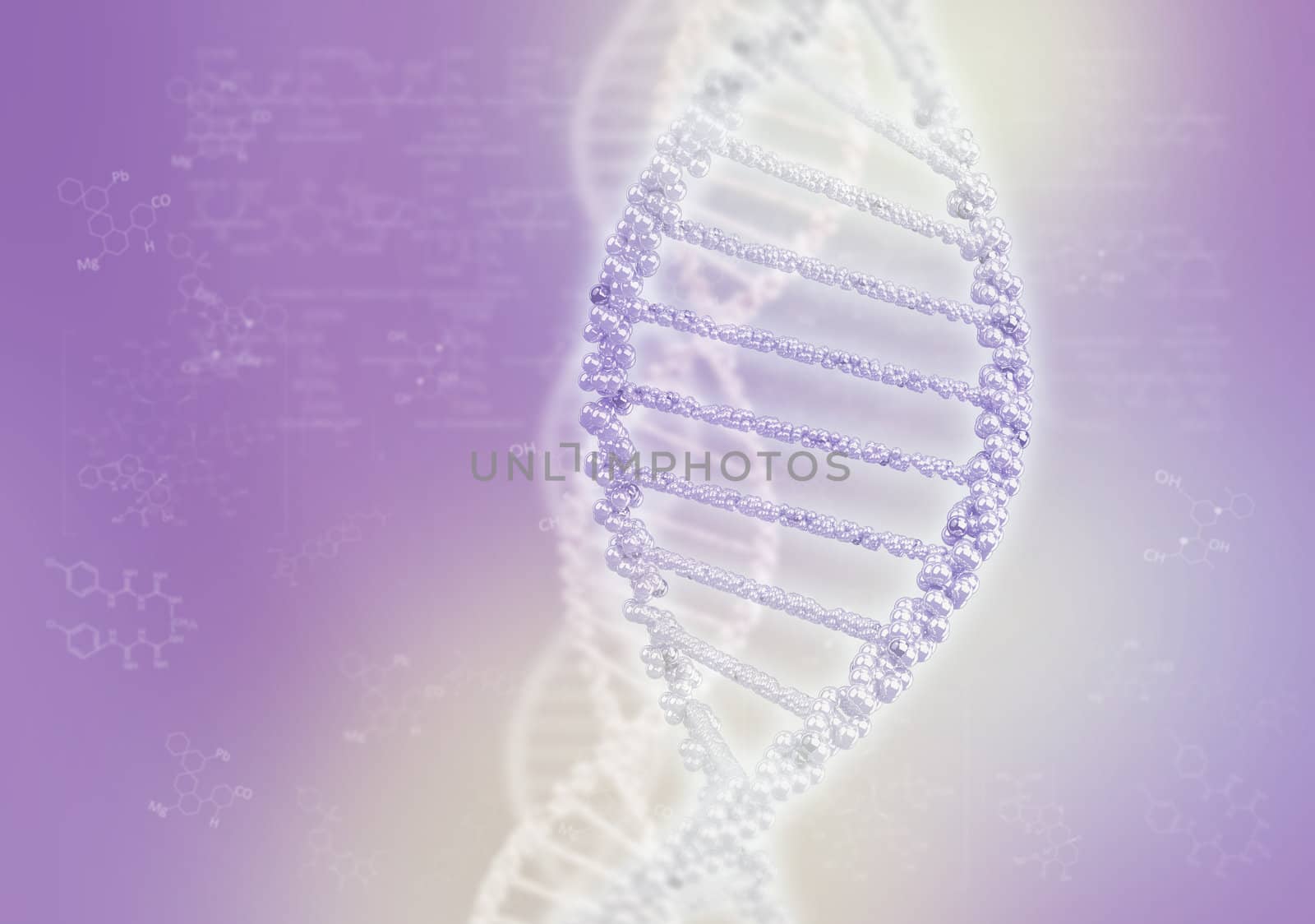 DNA helix against the colored background, scientific conceptual background