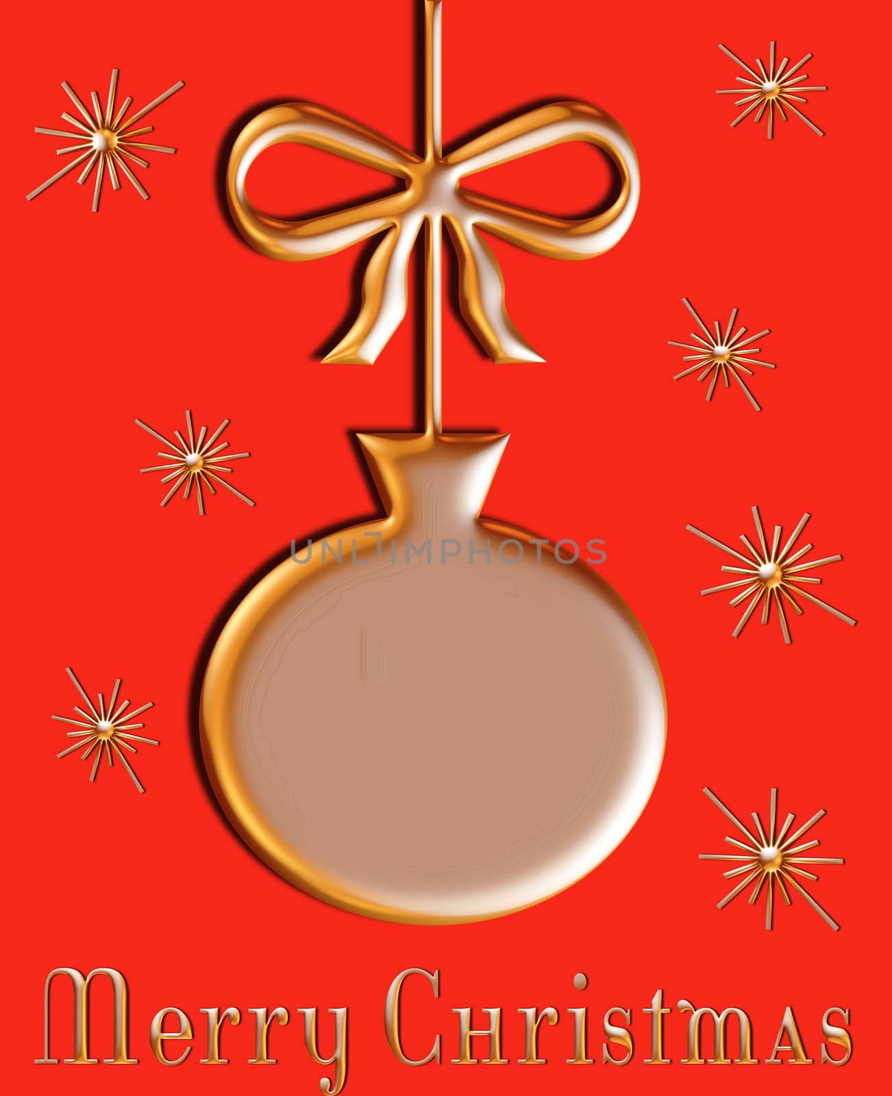 Christmas concept illustration on a red background