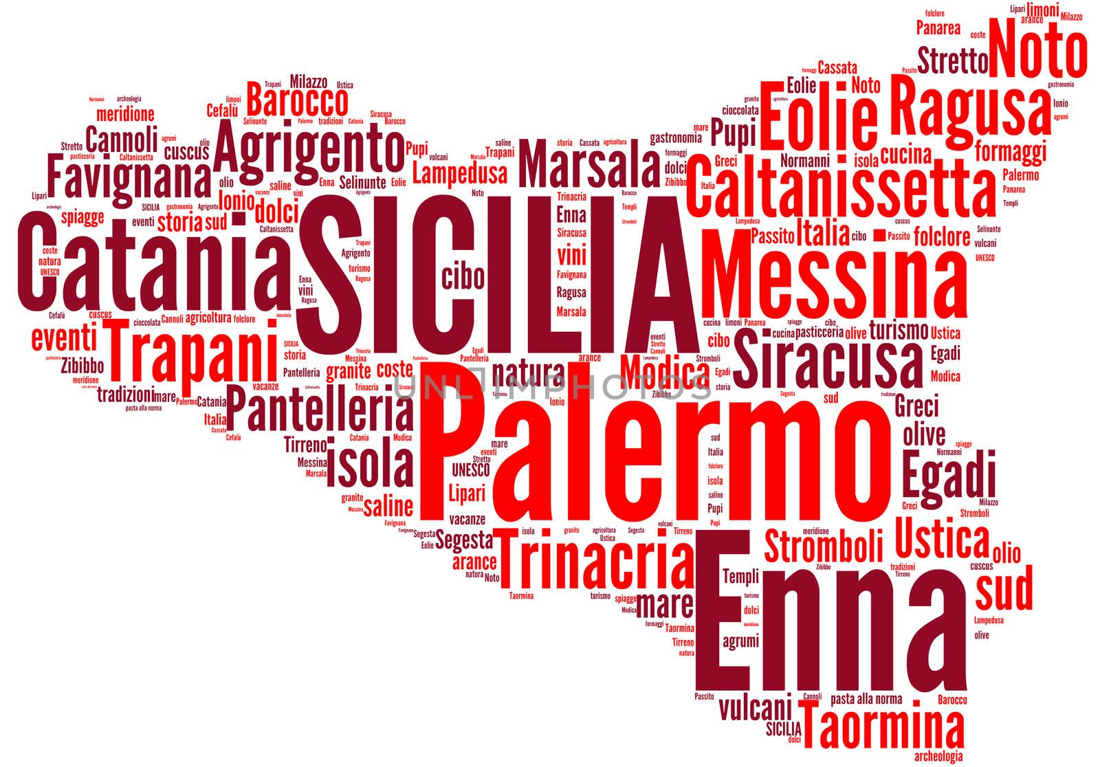 Italy regions tag cloud by lifeinapixel