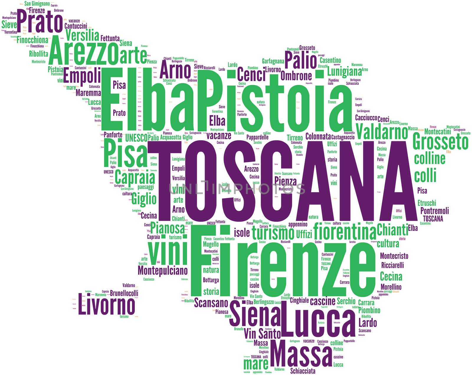 Italy regions tag cloud by lifeinapixel