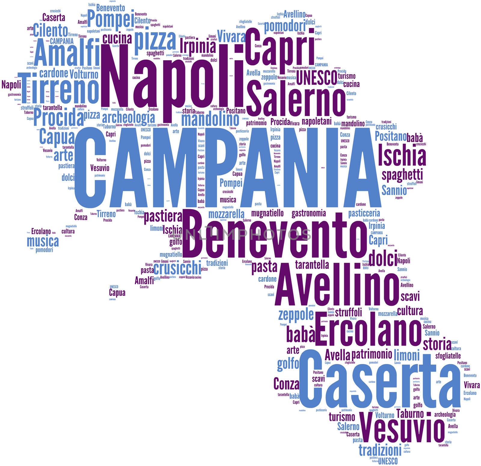 Italy regions tag cloud by lifeinapixel