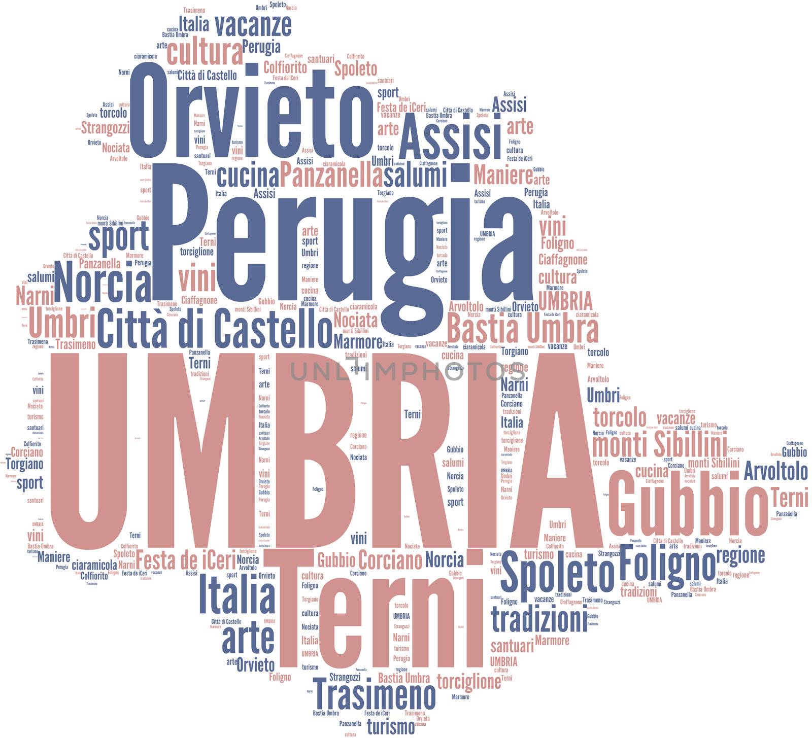 Italy regions tag cloud by lifeinapixel