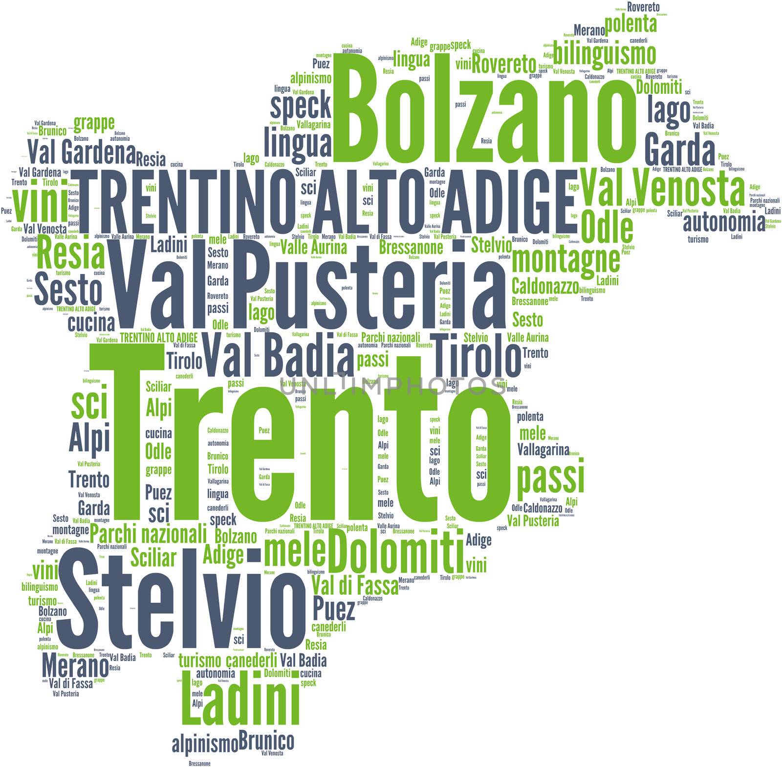 Italy regions tag cloud by lifeinapixel