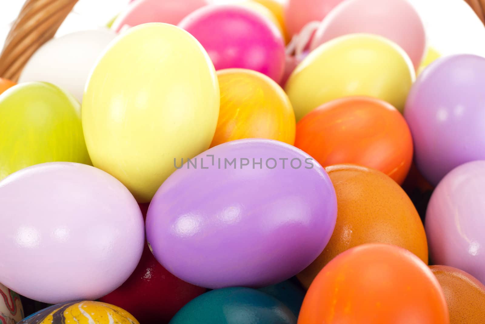 Close-up of Easter eggs