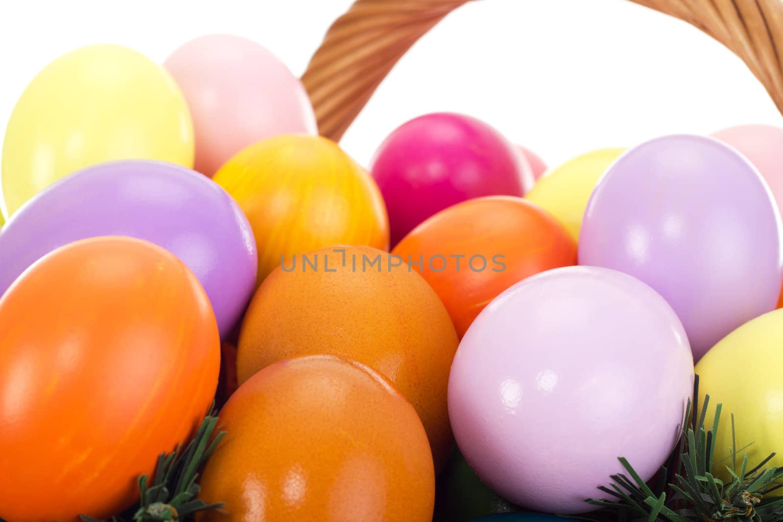 Close-up of Easter eggs
