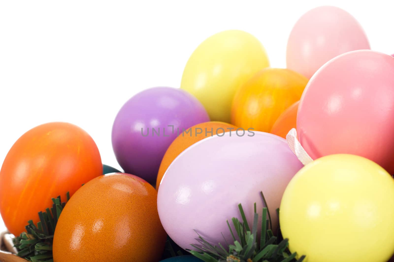 Close-up of Easter eggs