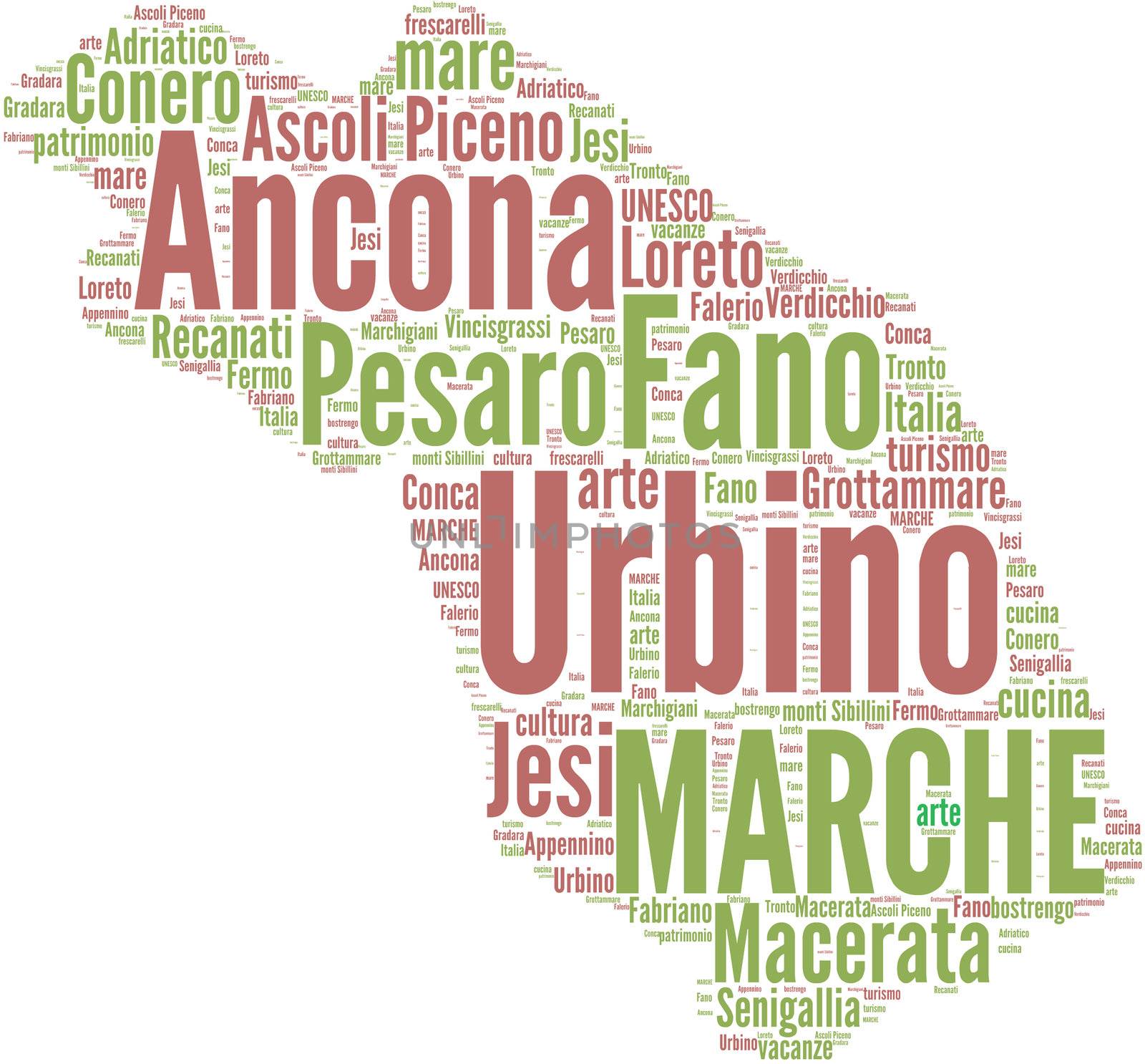 Italy regions tag cloud by lifeinapixel