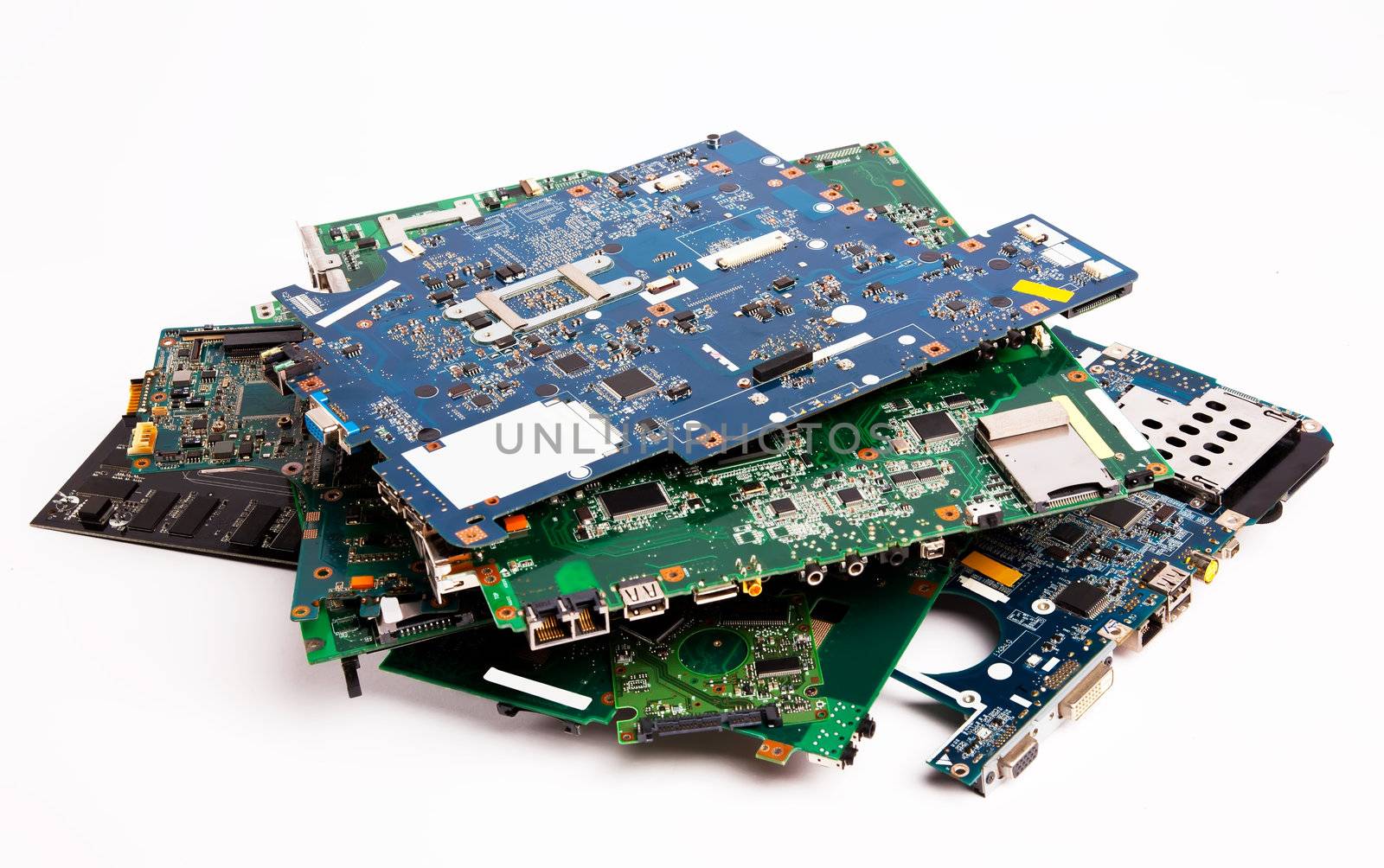 Composition of different laptop mother boards
