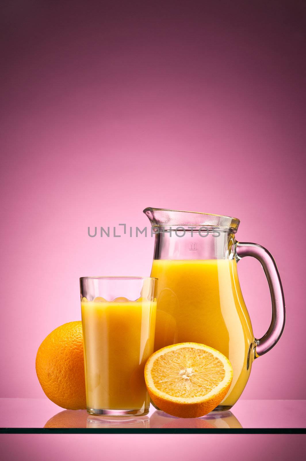 Orange juice over pink by agg