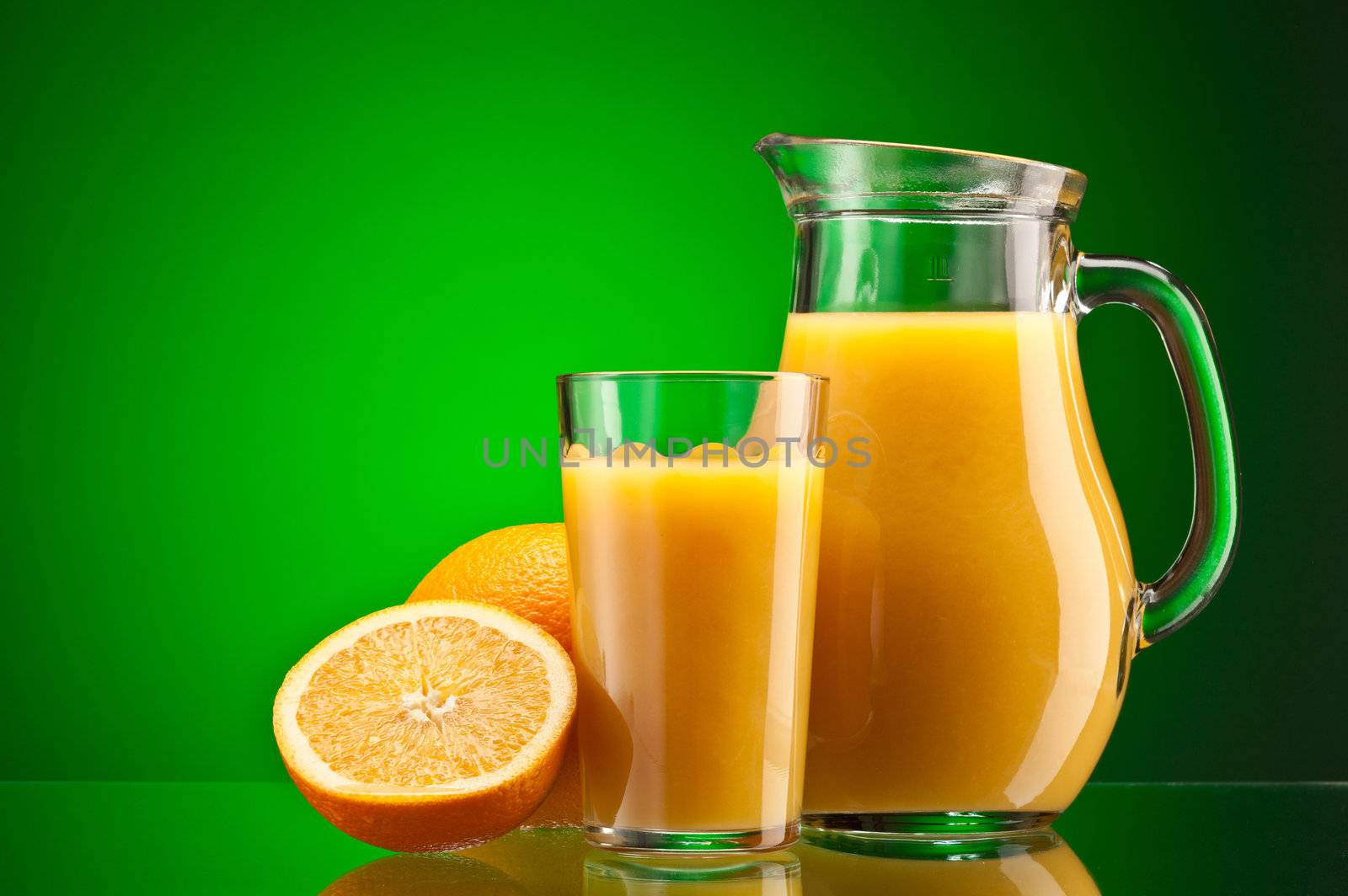 Orange juice over green by agg