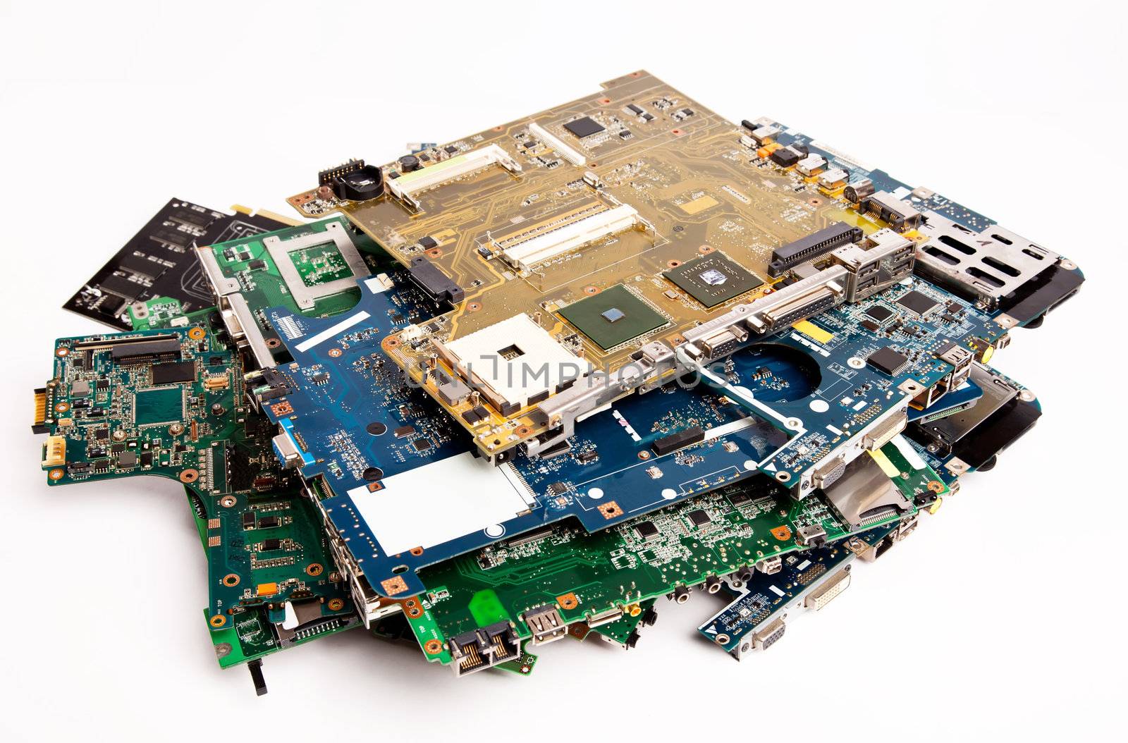 Laptop motherboards composition with different laptop motherboards