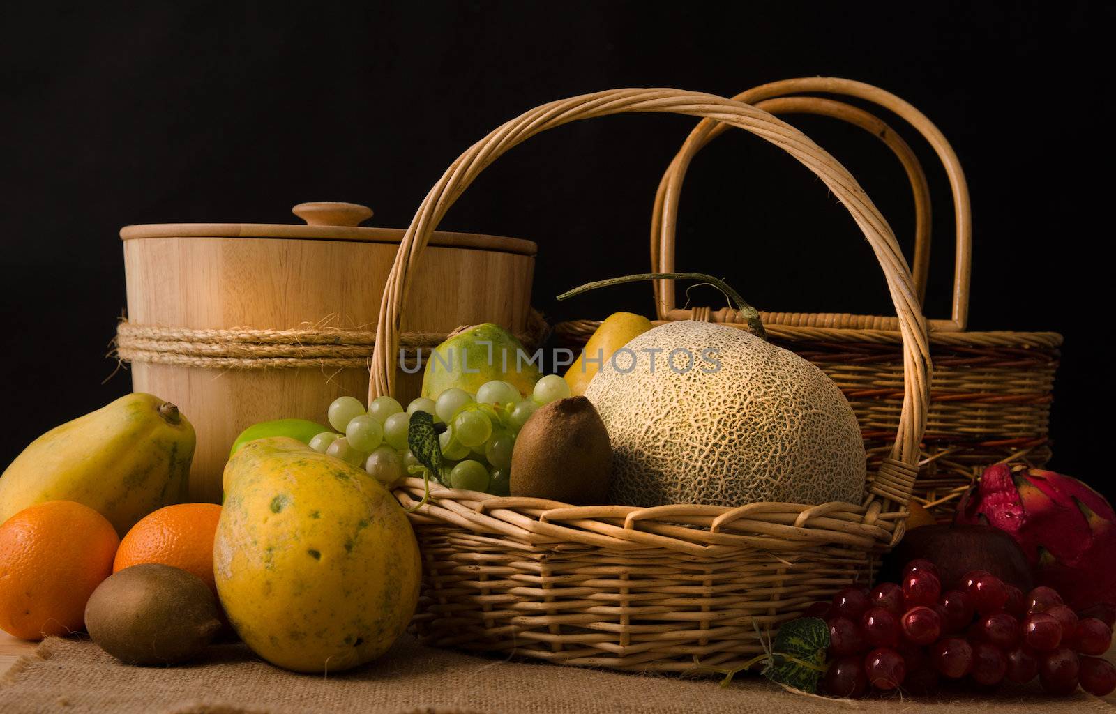 group fruits in dark background by yuliang11